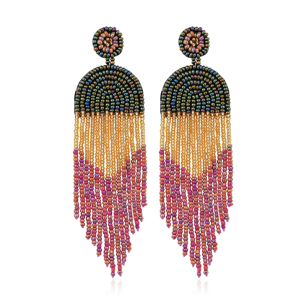 Wholesale Bohemian Vintage Tassel Earrings ACC-ES-JieMi006