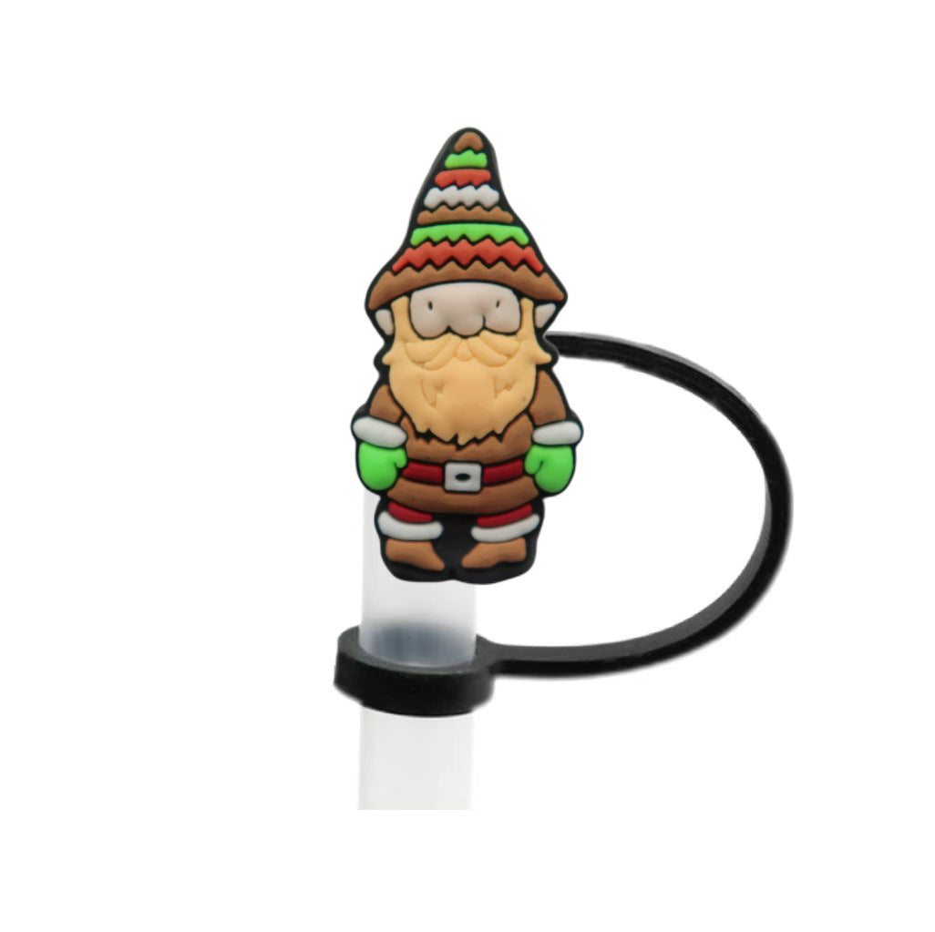 Wholesale 10pcs Christmas Series Cute Cartoon Party  Straw Cover Straw Tube Cap