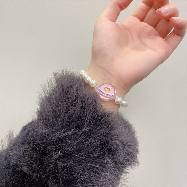 Wholesale Cartoon cute bear cute  pearl bracelet necklace