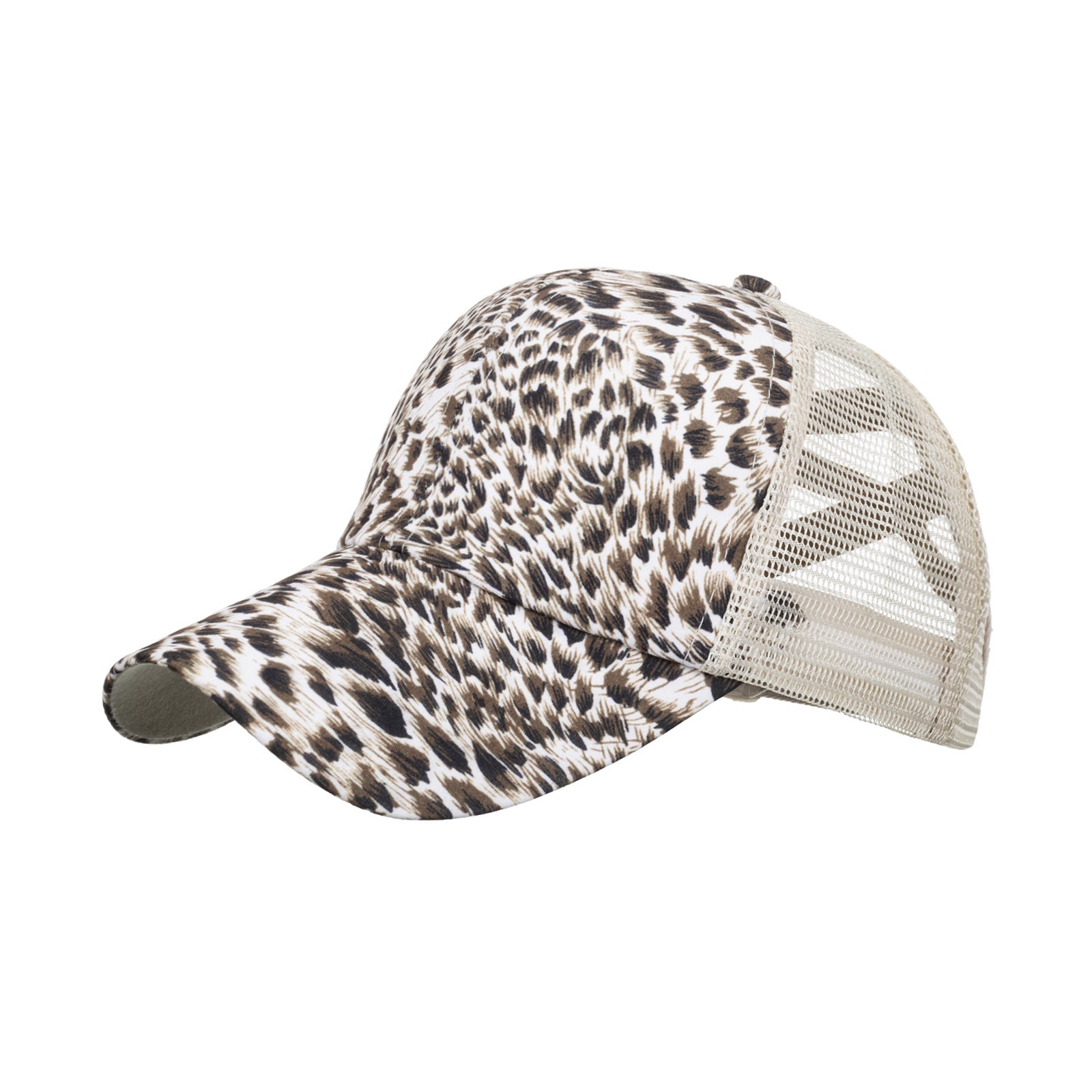 Wholesale Western Style Leopard Cross Ponytail Cap Baseball Cap Hat ACC-HT-ZhongM001