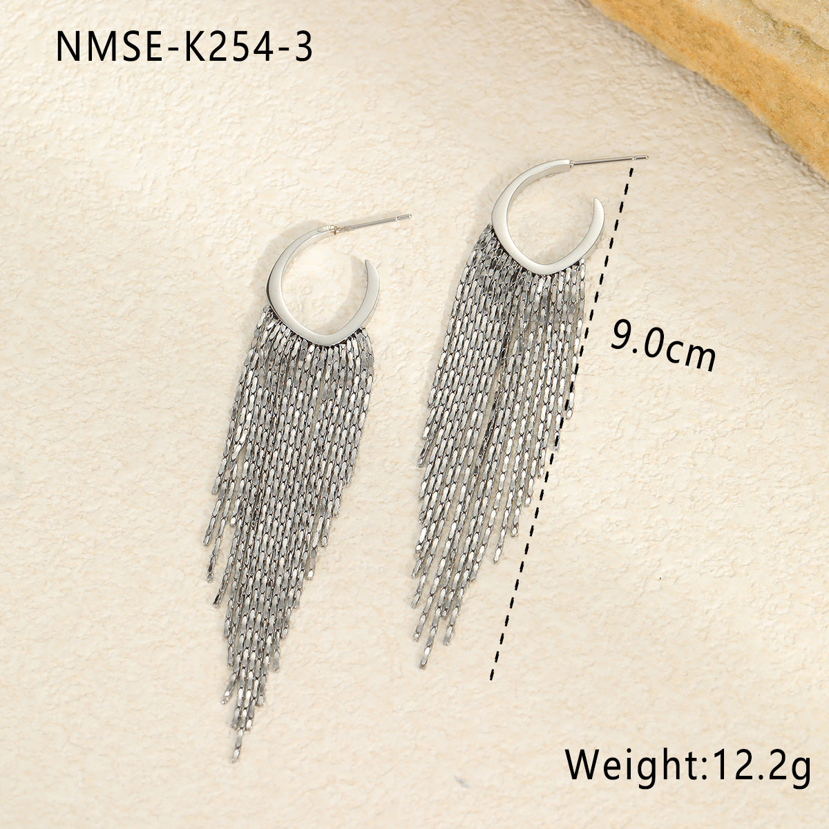 Wholesale  long tassel stainless steel earrings