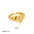 Wholesale  18K Gold Inlaid Zircon Love Ring Star Moon Tail Ring Double Heart-shaped Open Ring