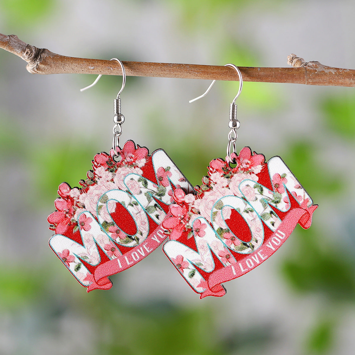 Wholesale  MOM flower love bouquet pendant earrings