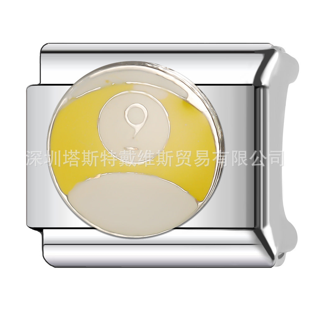 Wholesale 9mm Italian Charm Starter Bracelets DIY square Single Section Creative Stainless Steel Composable Bracelet
