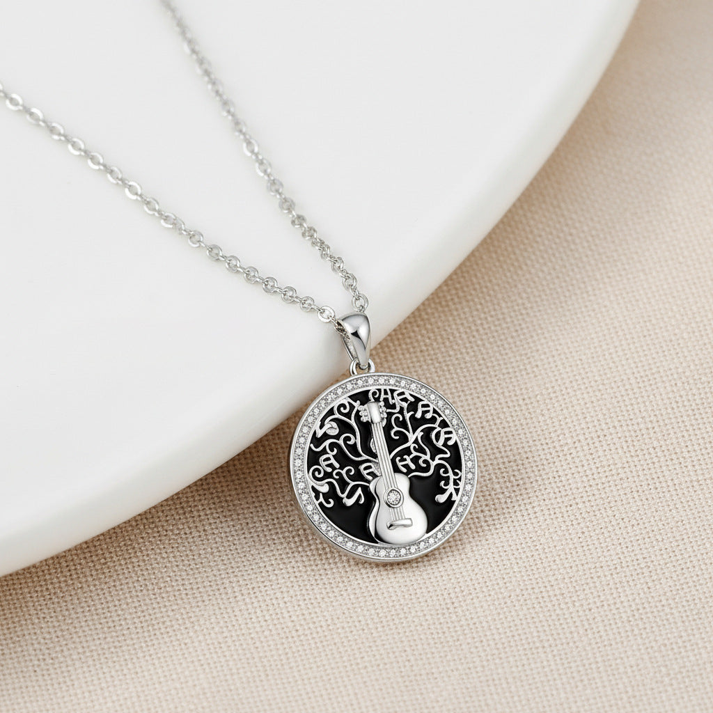 Wholesale Music Note Violin Tree Pendant Necklace Fashion Accessory Gift Boutique Resale