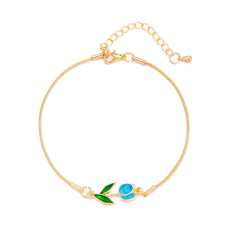 Wholesale tulip necklace bracelet anklet suit