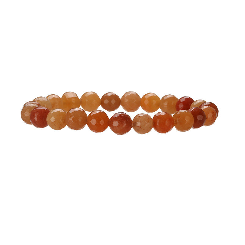 Wholesale Minimalist Faceted Natural Stone Beaded Bracelet With Pink Crystal Heart Charm Chic Unisex Jewelry Accessory For Wedding Gift And Boutique Resale