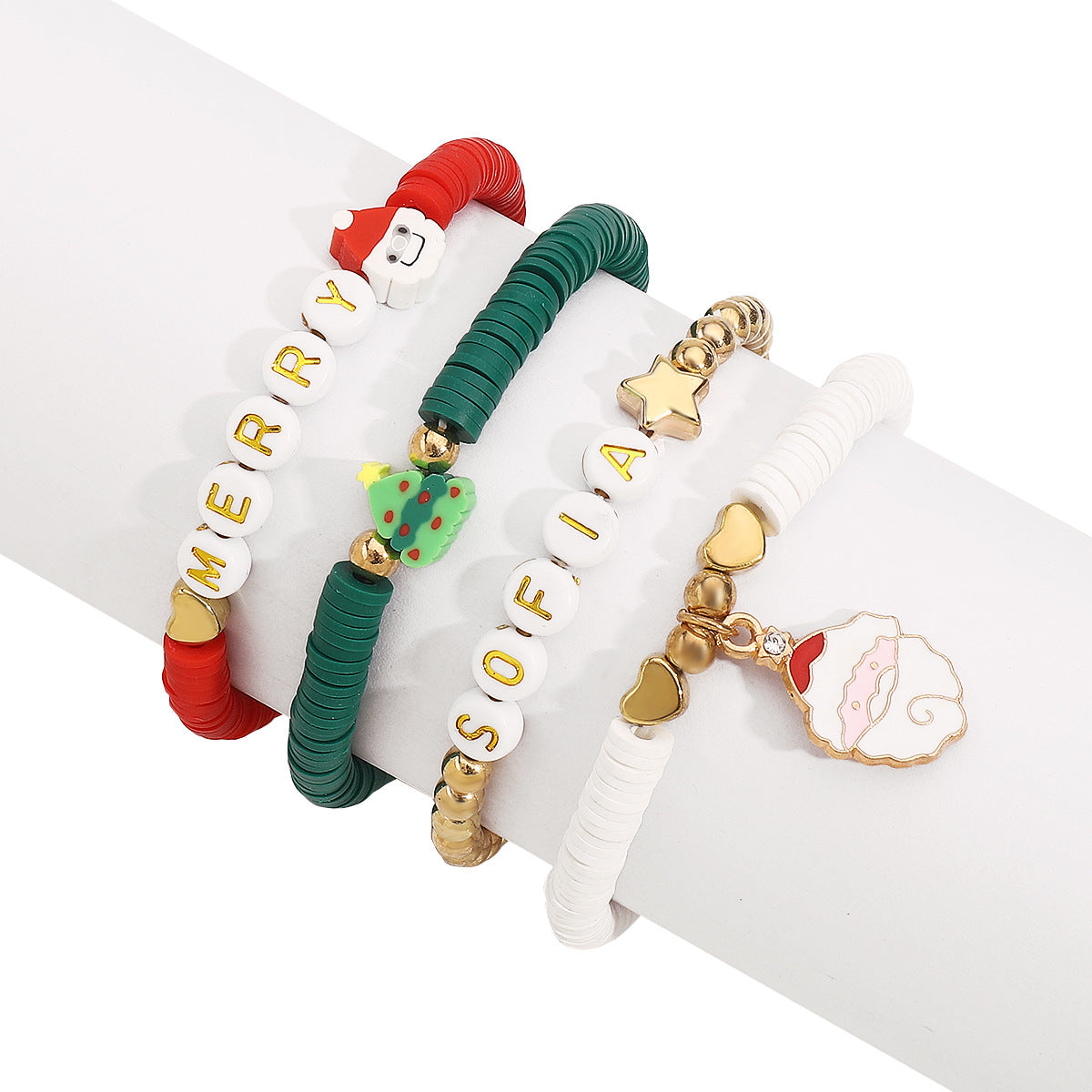 Wholesale Christmas Soft y Beaded Bracelet All-match Bracelet