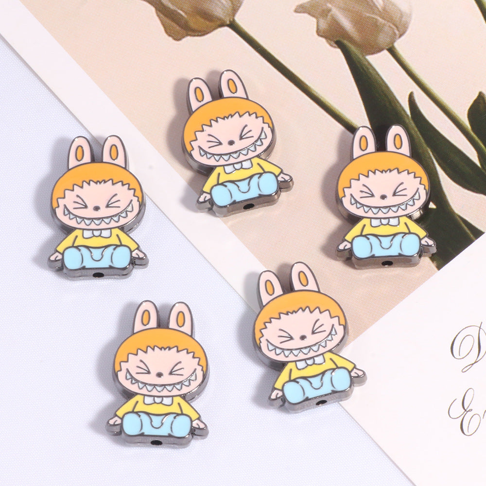 Wholesale 10pcs Alloy Cute Cartoon Beads DIY Bead Accessories