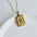 Wholesale Stainless Steel Letter Square Brand Pendant Plated 18K Necklace