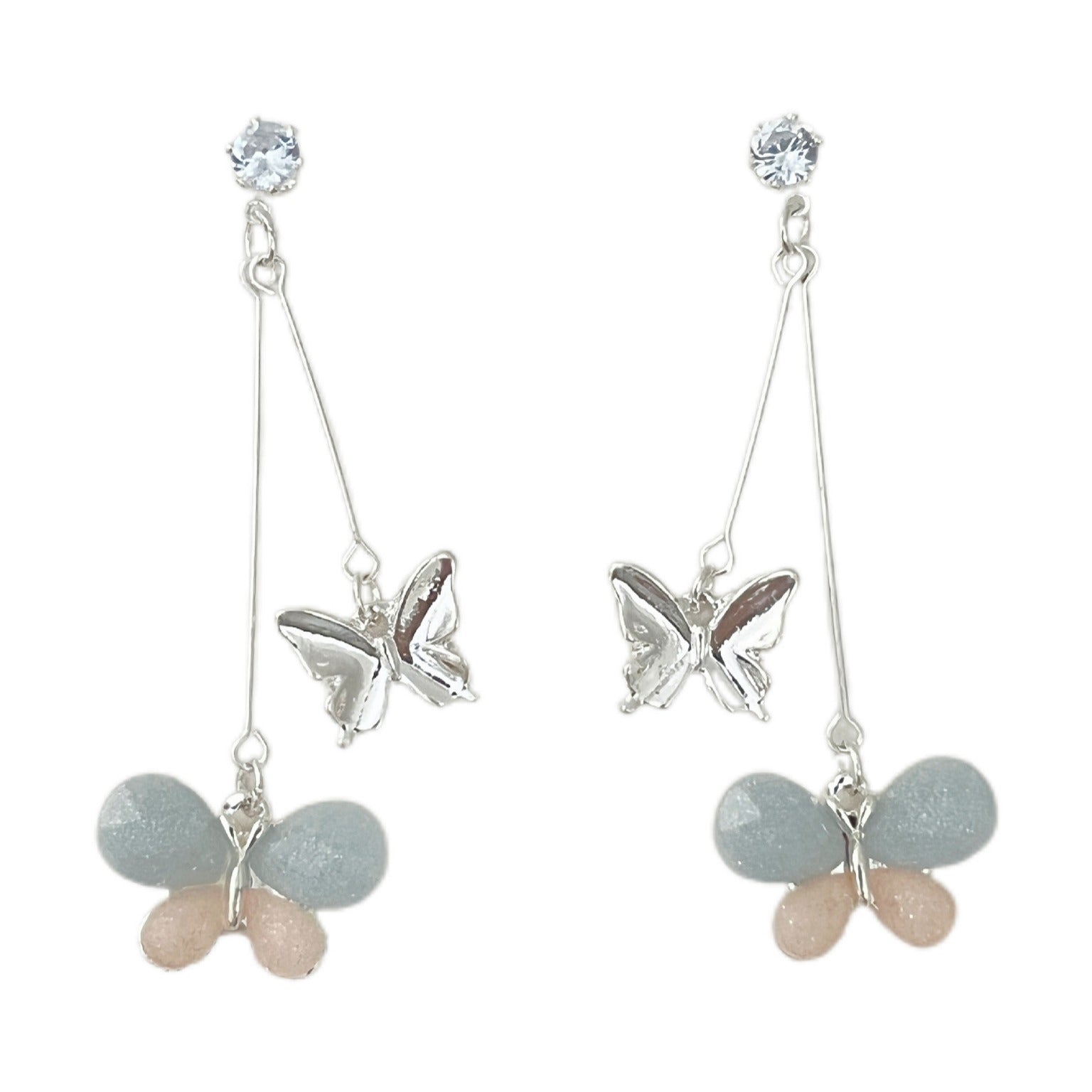 Wholesale Butterfly  Light Luxury Long Pendant  Earrings