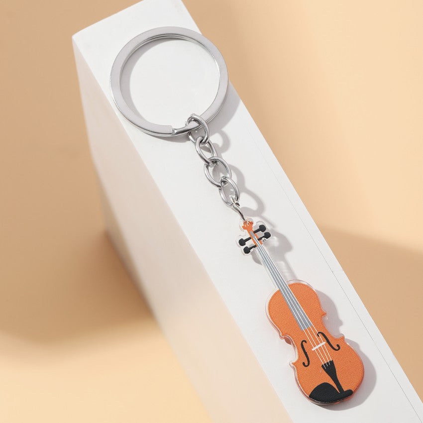 Wholesale Hip Hop Rock Double Sided Guitar Acrylic Keychains ACC-KC-RongR056