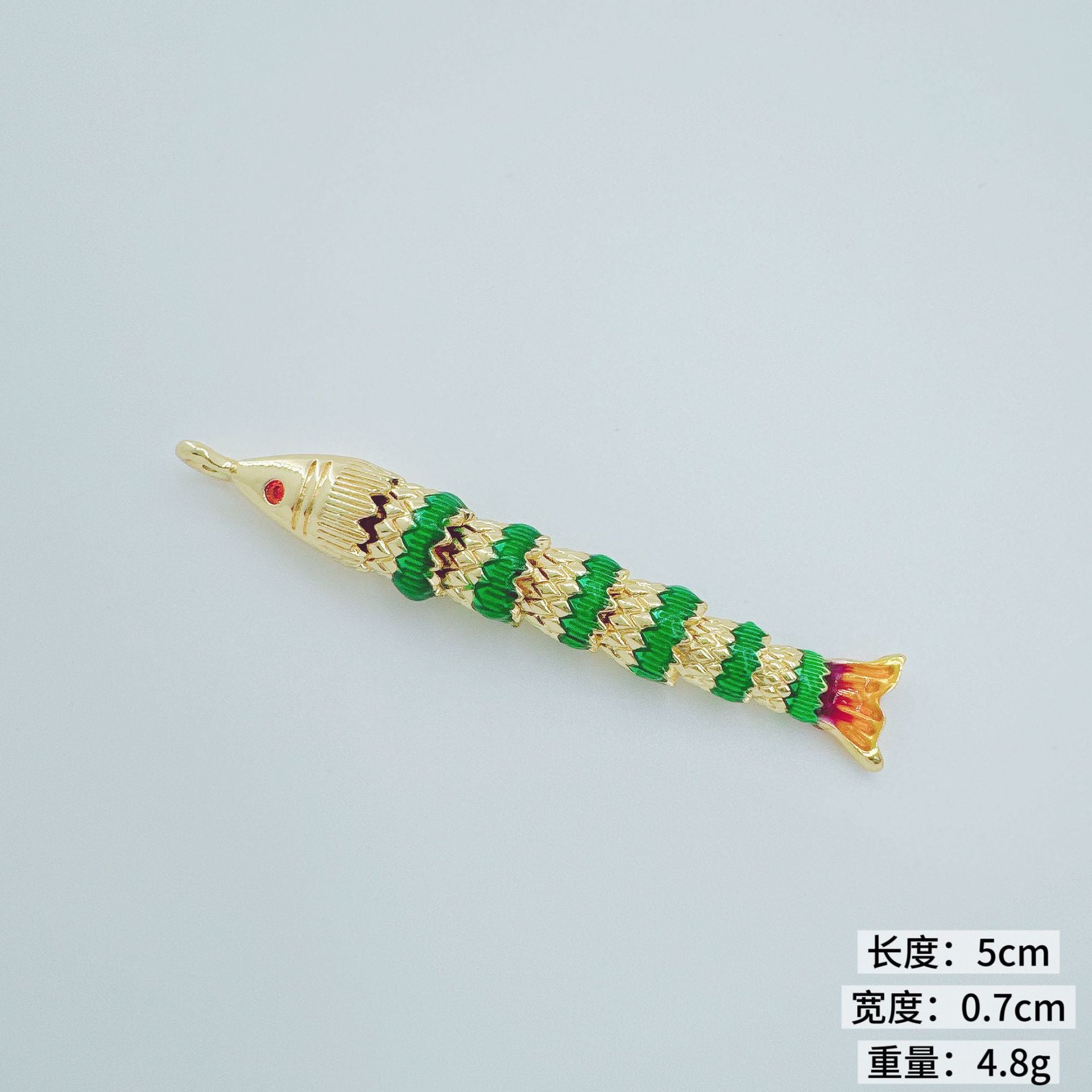 Wholesale Electroplated Copper Colorful Koi Fish Necklace Ocean Series Jewelry Accessory