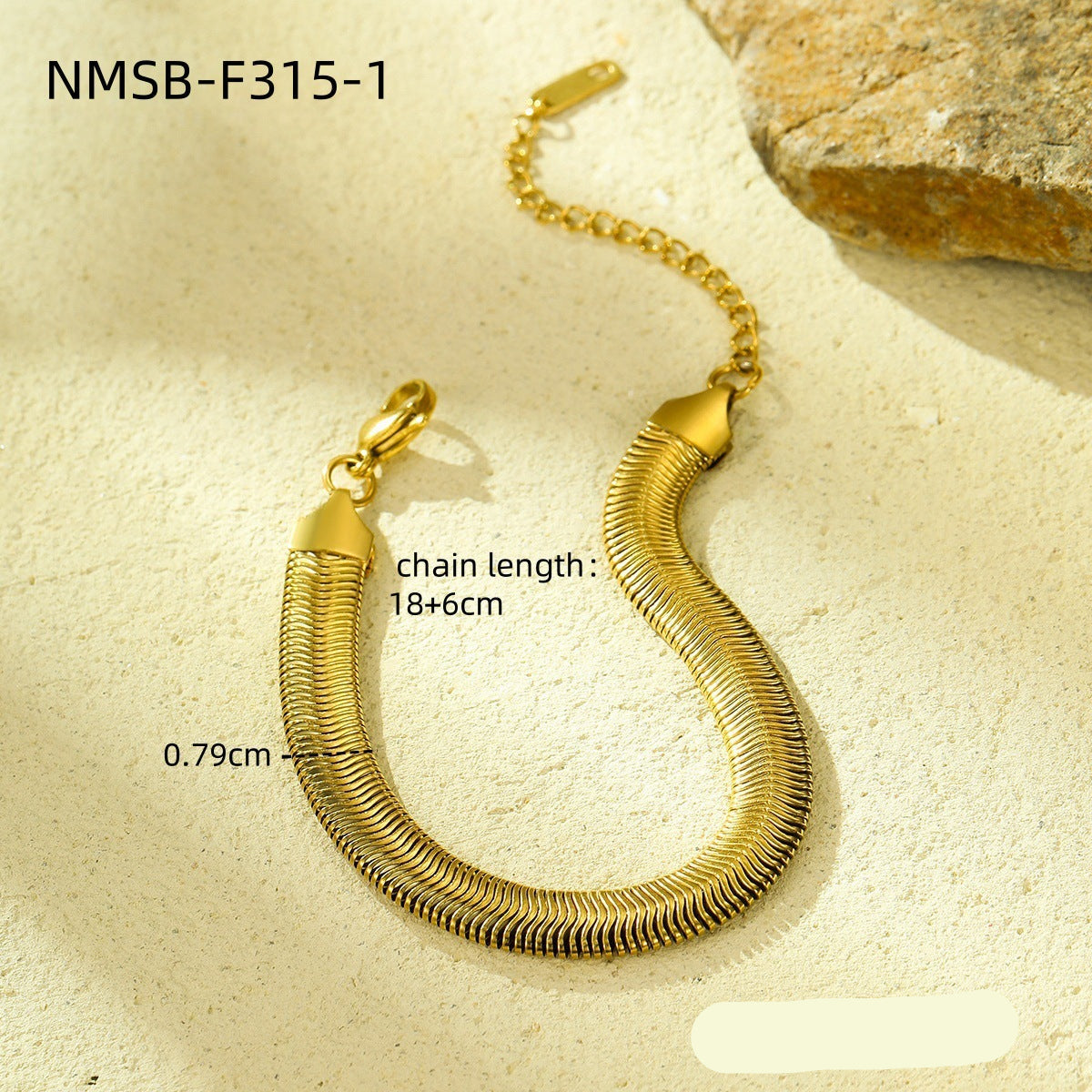 Wholesale  Plated 18K Gold Stainless Steel Inlaid Zircon Bracelet