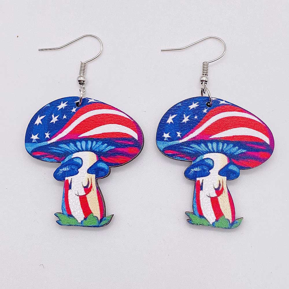 Wholesale  Independence Day jewelry five-pointed star American flag earrings
