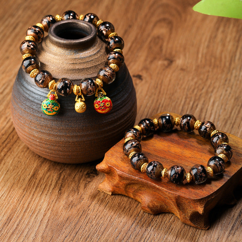 Wholesale gold sand glass bracelet