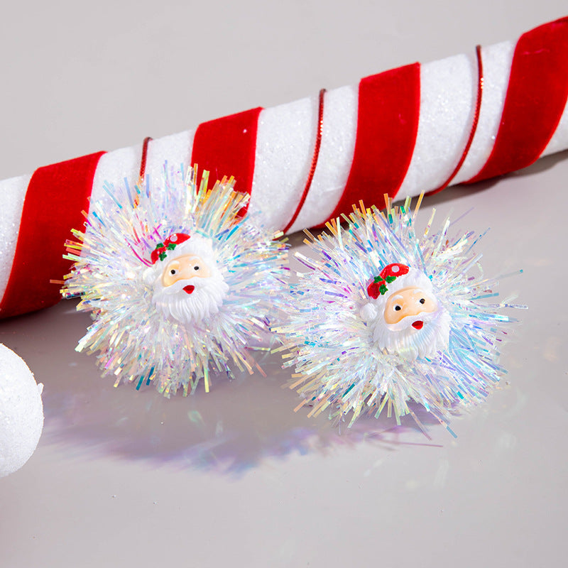 Wholesale Fashion Ribbon Hair Ball  Earrings