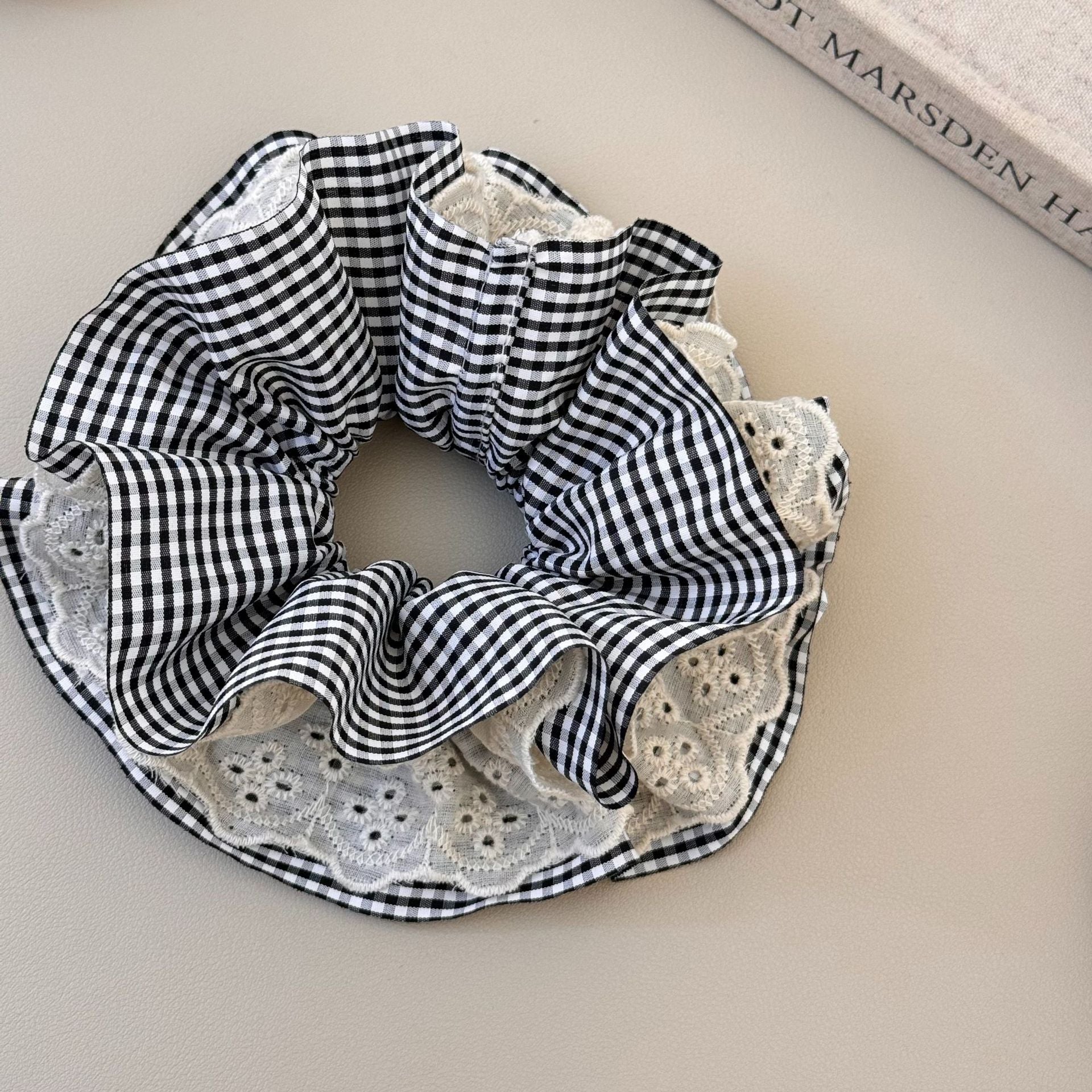 Wholesale lace lattice four-layer lace flower hair rope hair accessories