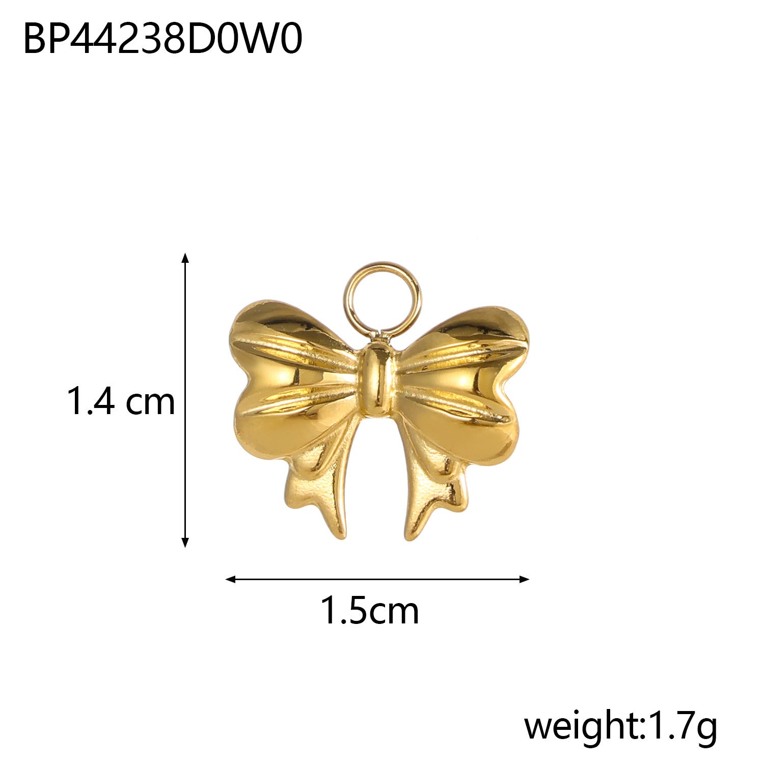 Wholesale Stainless Steel Bow DIY Pendant