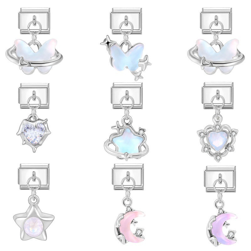 Wholesale 9mm Italian Charm Starter Bracelets DIY Pendant Style Stainless Steel Composable Bracelet