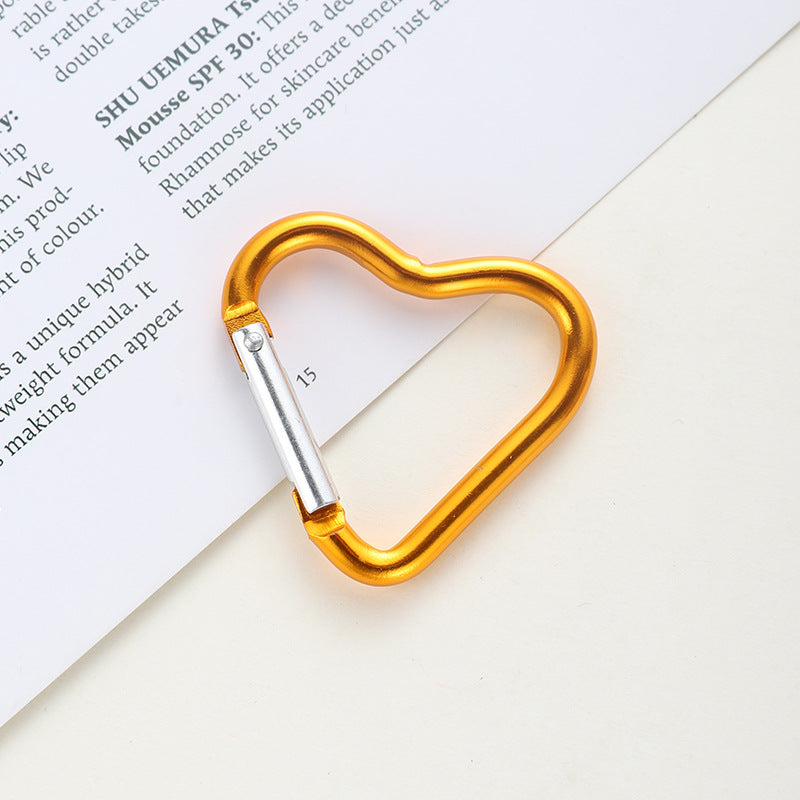 Wholesale Heart aluminum alloy multifunctional safety buckle keychains