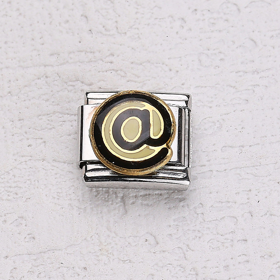 Wholesale 10pcs Italian Charm Bracelet 9mm DIY Splicing Cherry Paper Plane Stainless Steel Composable Bracelet