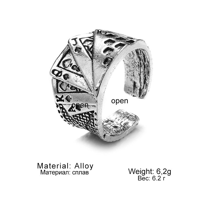 Wholesale Vintage cast distressed punk style ring
