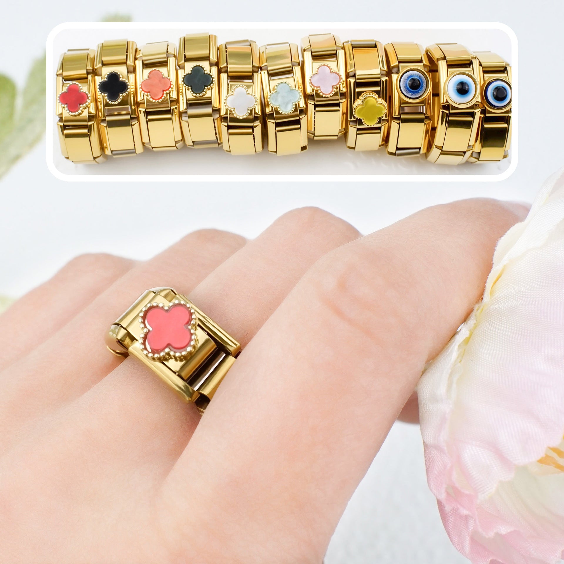 Wholesale Italian Module Bracelet DIY Elastic Ring Free Splicing Assembly Chain Italy Charms
