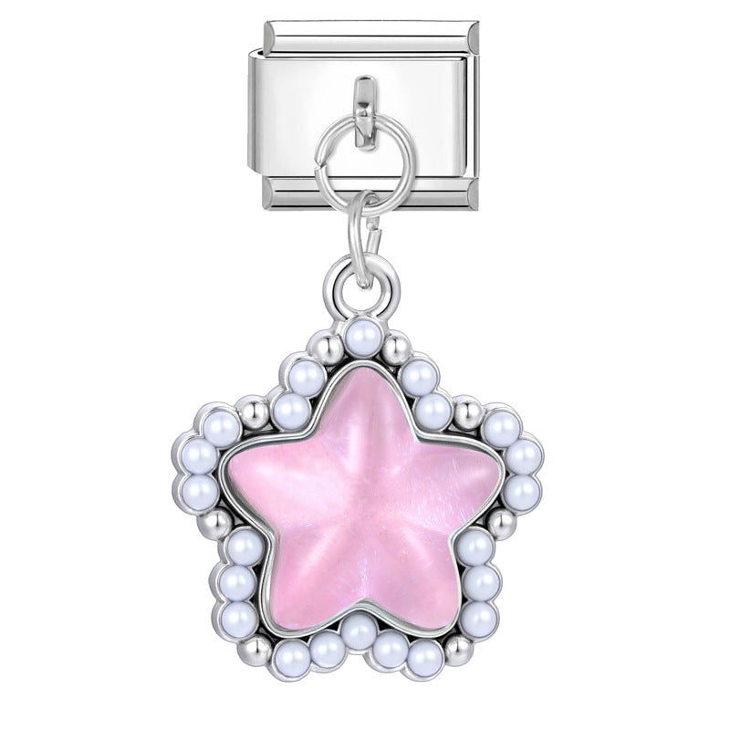 Wholesale Italian Charm Bracelet 9mm DIY Splicing Creative Pendant Stainless Steel Composable Bracelet