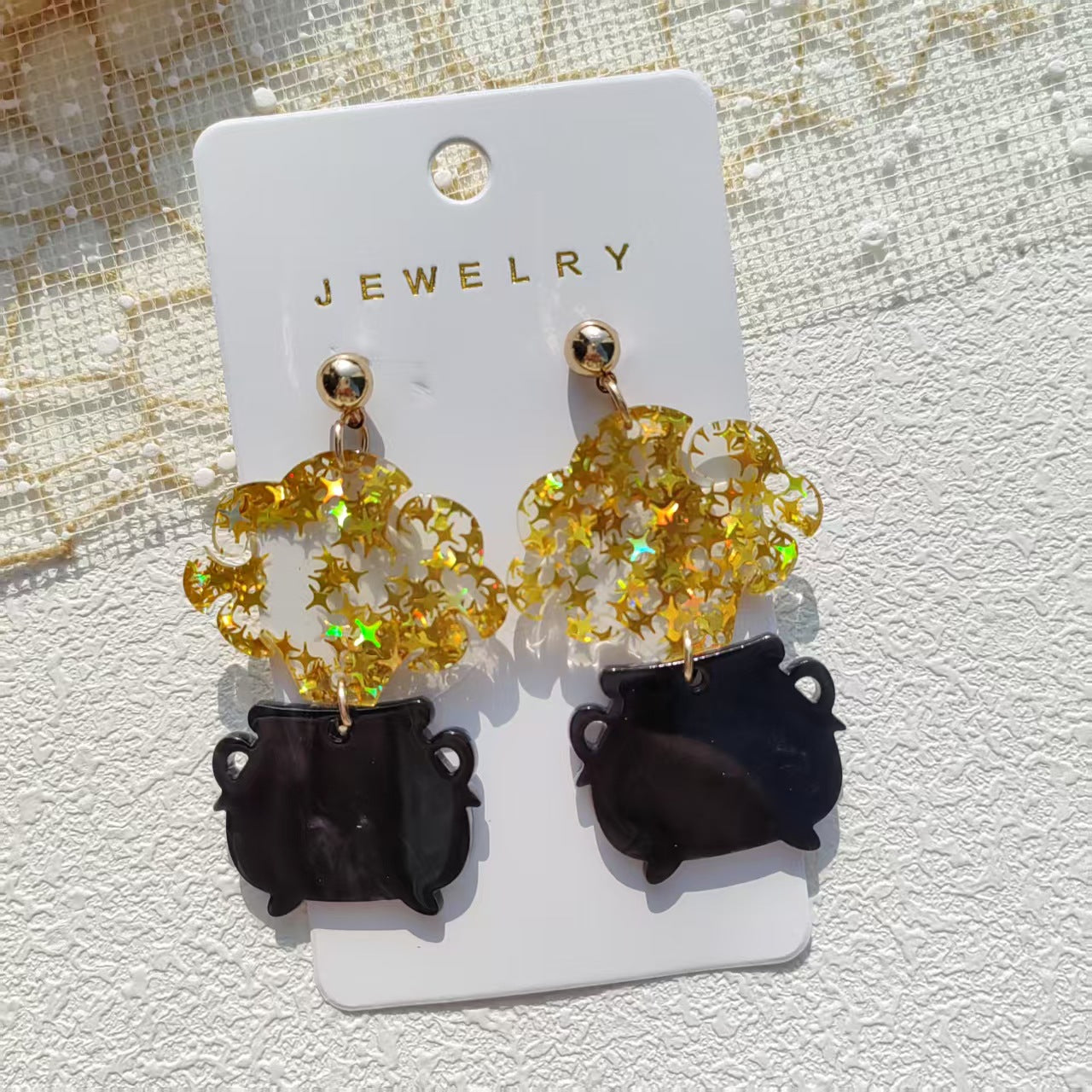 Wholesale Acrylic Halloween Ghost Cute Cartoon Earrings Set