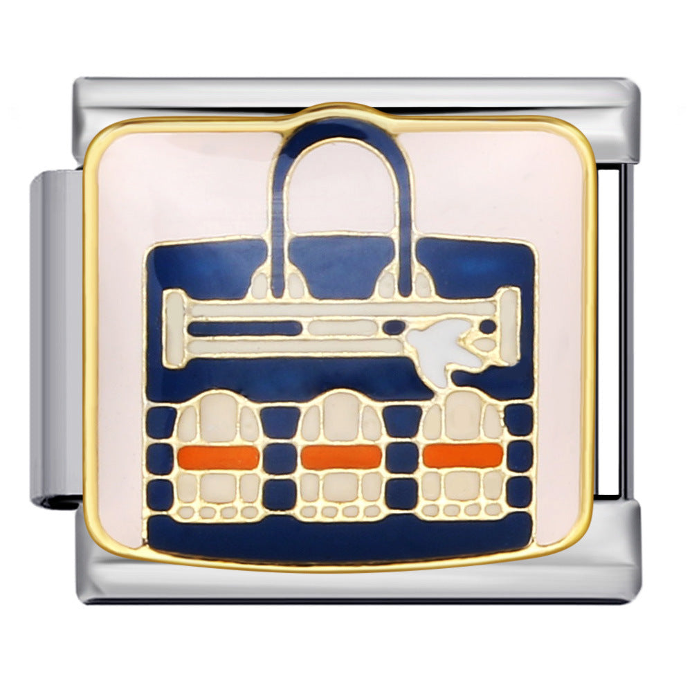 Wholesale Italian Charm Bracelet 9mm DIY Splicing Removable Exquisite Bag Stainless Steel Composable Bracelet