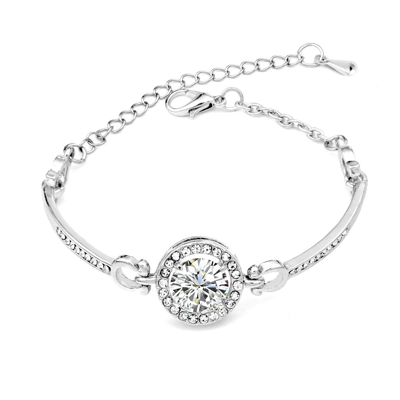 Wholesale Light Luxury Bracelet Alloy Diamond Four-leaf Clover Bracelet ACCVIP-BT-Zhum001