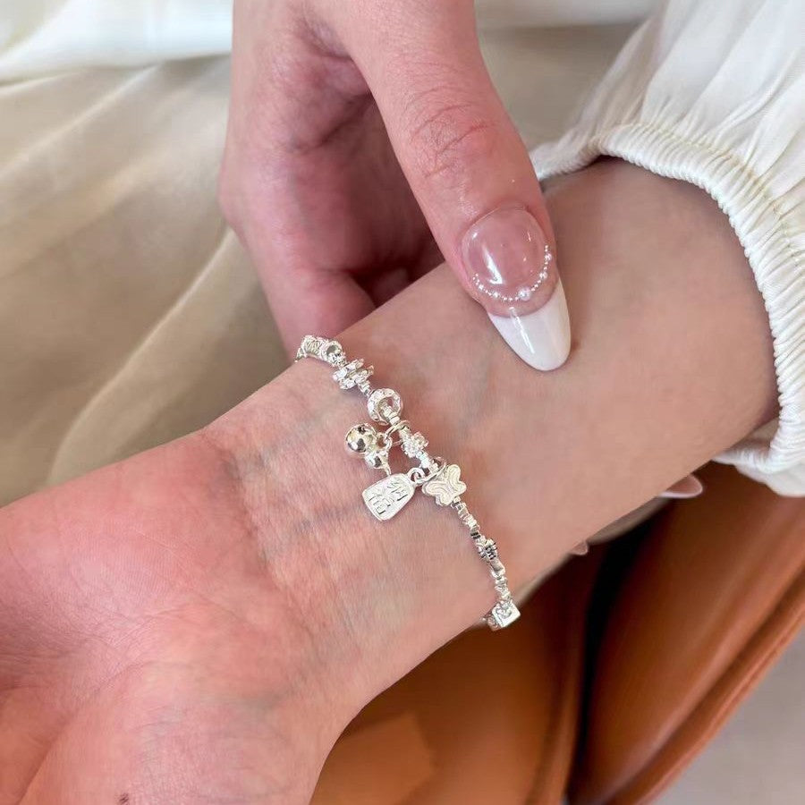 Wholesale Small Gourd Broken Silver Plate Wrapped Bracelet