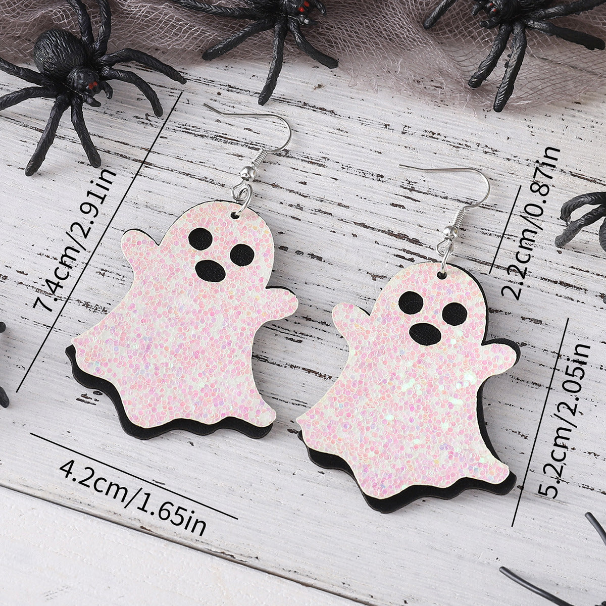 Wholesale  Halloween Cute Ghost Sequins Pendant Earrings