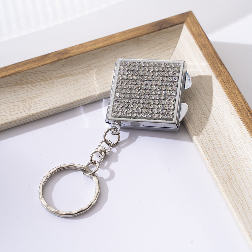 Wholesale Colorful Rhinestone Mini Makeup Mirror Keychains ACC-KC-ZhiYa052
