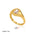 Wholesale  18K Gold Square Zircon Ring  Light Luxury Ring