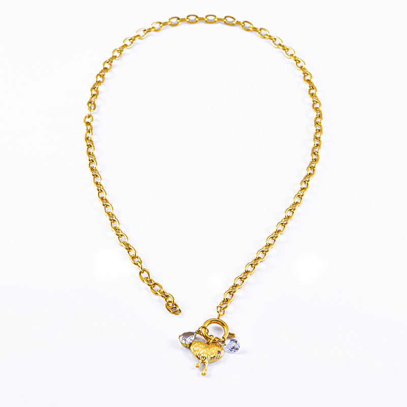 Wholesale  304 stainless steel handmade DIY pendant necklace love starfish clavicle chain