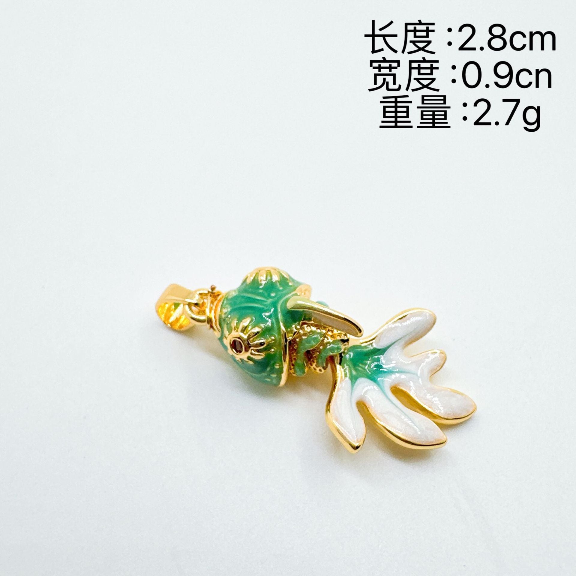 Wholesale Colorful Copper 18K Gold Plated Goldfish Pendant DIY Jewelry Accessory for Gift or Resale
