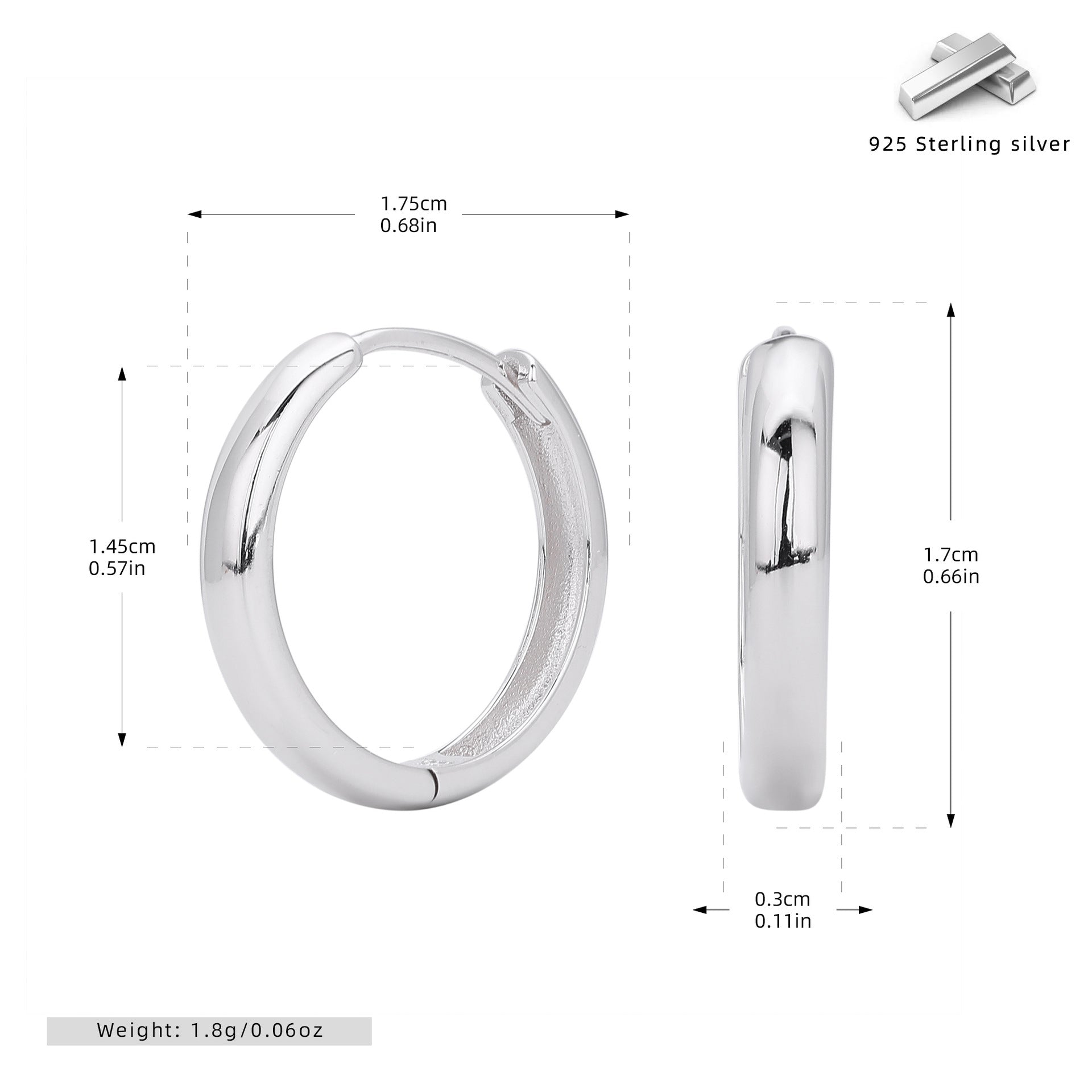 Wholesale  S925 Sterling Silver  Personalized Light Luxury Hollow Circle Jewelry