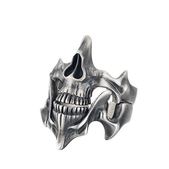 Wholesale Zinc Alloy Skull Ghost Face Ring,  Unisex Adjustable Opening,  Trendy Gothic Design,  Fashion Accessory for Resale
