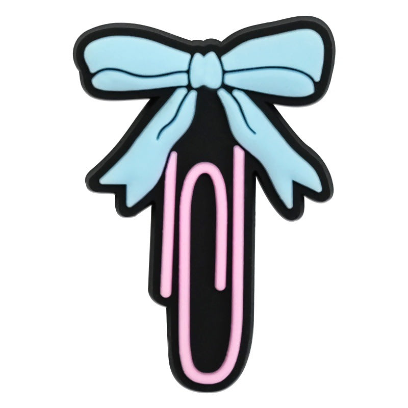 Wholesale Random 100pcs Creative learning series  PVC Soft Rubber Shoe Buckle Decoration