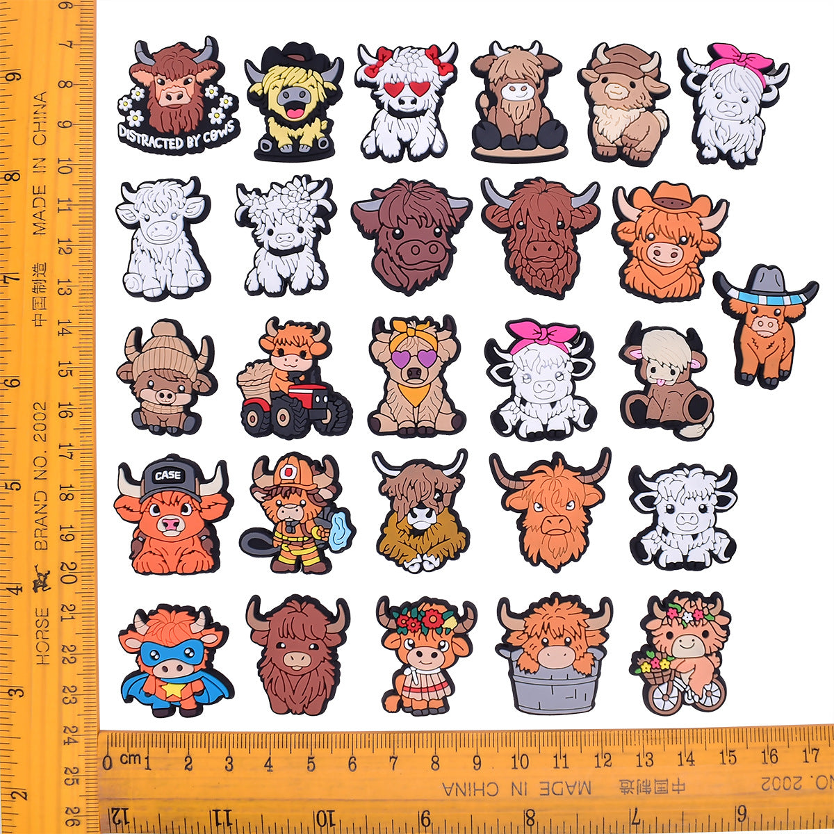 Wholesale Random 100pcs Scottish High Low Cow Shoes Accessories Shoes Charms ACC-SC-RYY048