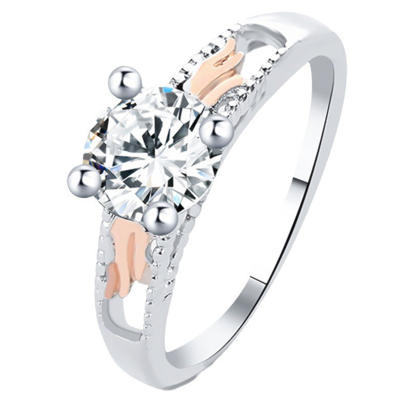 Wholesale blue zircon diamond ring