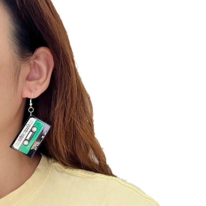 Wholesale Vintage Tape Acrylic Flat Earrings