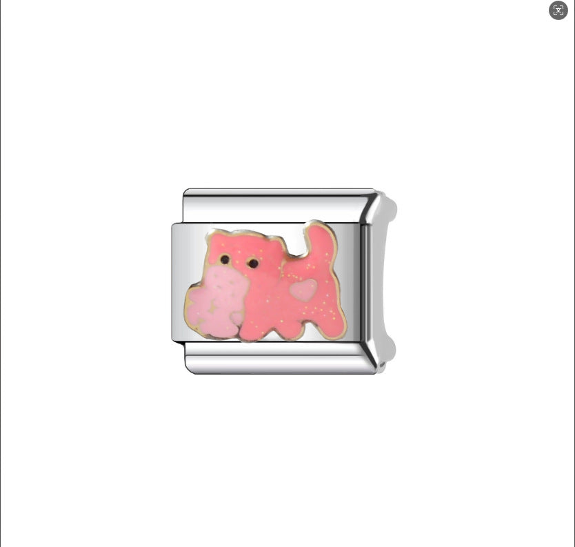 Wholesale Italian Charm Bracelet 9mm DIY Splicing Cartoon Creative Pattern Stainless Steel Composable Bracelet