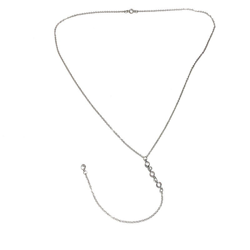 Wholesale Water Drop Back Chain Long Necklace