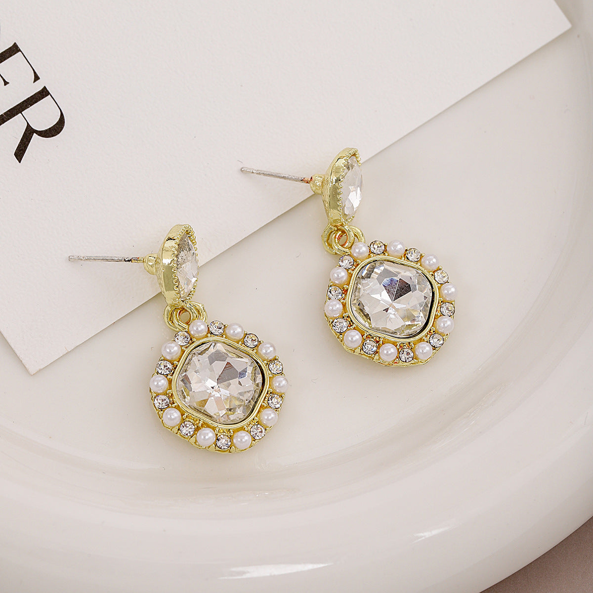 Wholesale Retro Geometric Square Earrings ACC-ES-ZhuiWo009