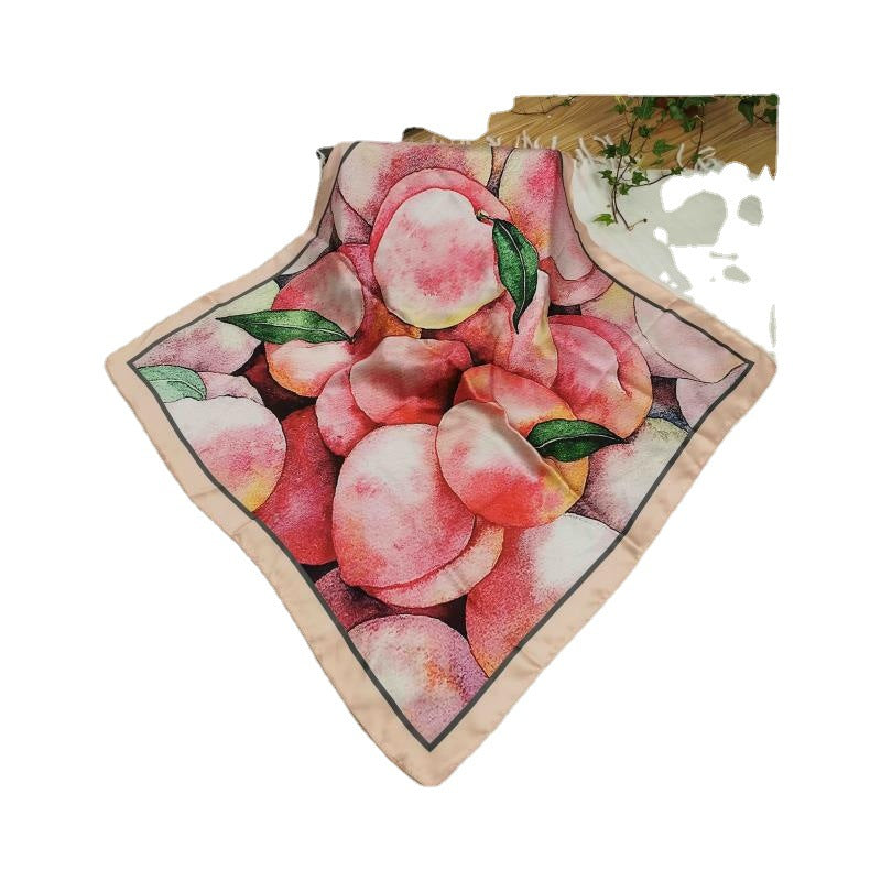 Wholesale Printed Four-Season  Silk f 53* 53cm Large Square Scarf