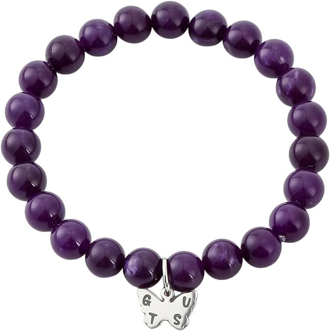 Wholesale Pink Zebra Bracelet Peach Heart GUTS Natural Stone Bracelet ACC-BT-Shic002