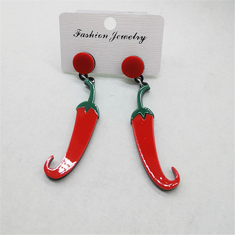 Wholesale Creative Fruit Acrylic Party Earrings